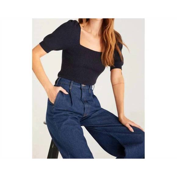 NEW Z SUPPLY sibyl sweater top in deep navy - Picture 2 of 3